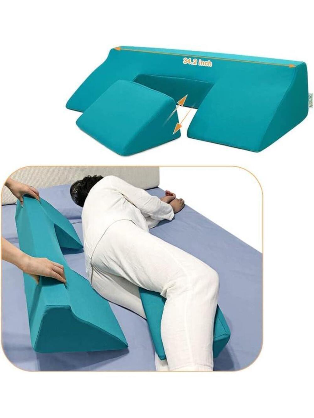 Turning Wedge Pillow - Foam Cushion for Side Sleeping & Pressure
